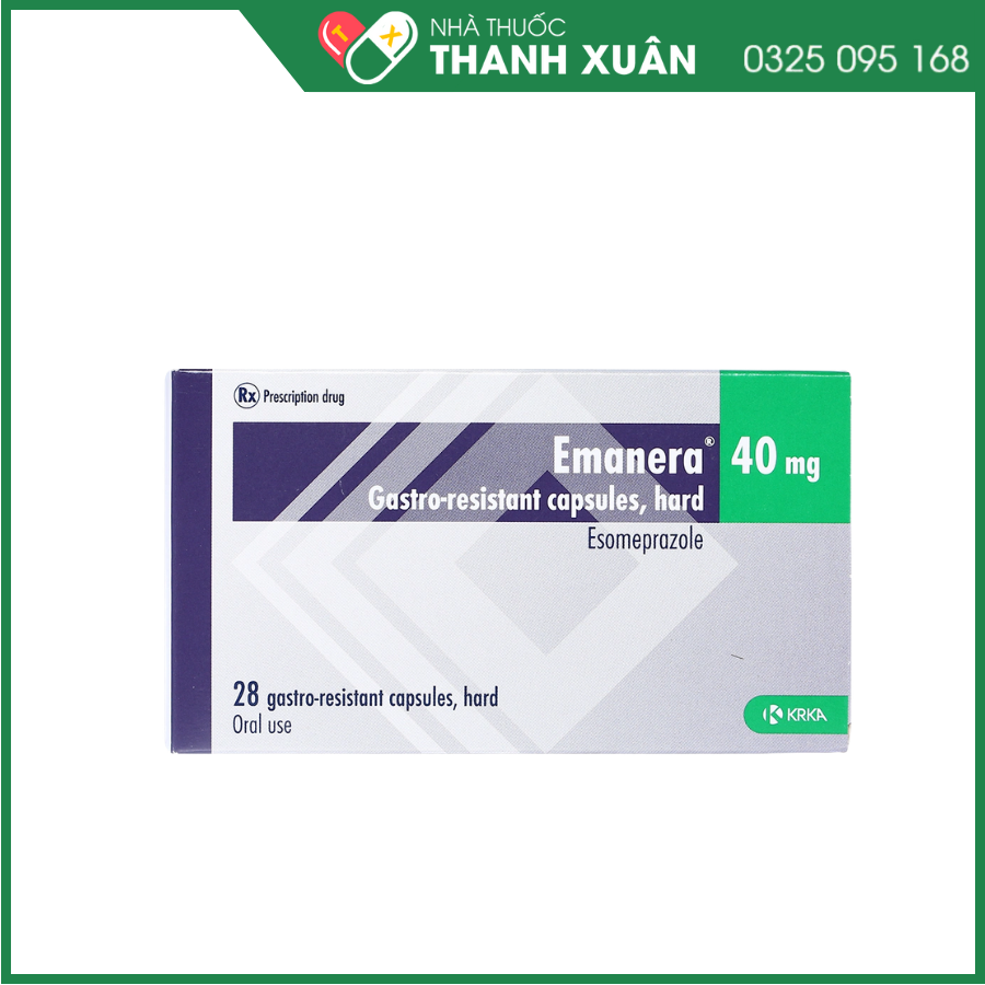 Emanera 40mg trị viêm loét thực quản do trào ngược